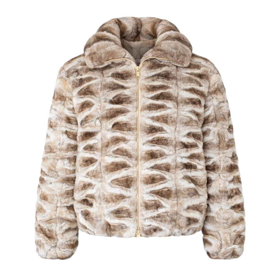 Natural Crosscut Chinchilla Bomber