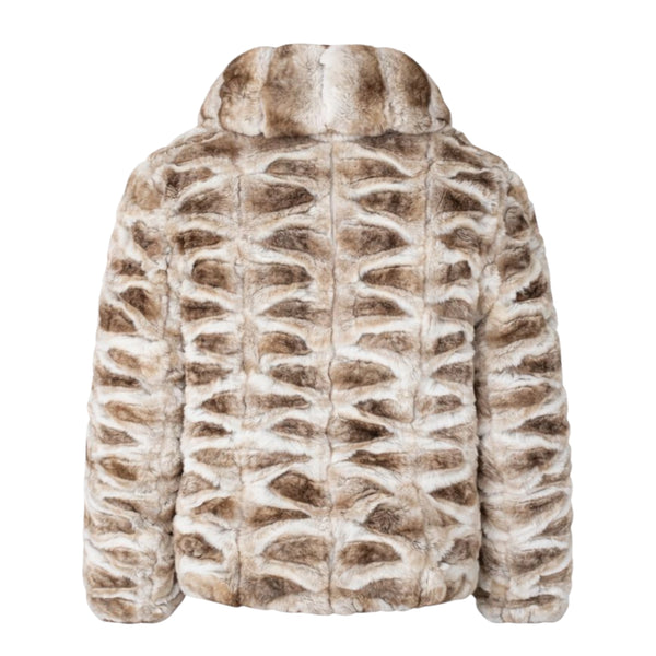 Natural Crosscut Chinchilla Bomber