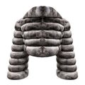 Chinchilla Cropped Bomber with Full Collar