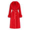 Mink Tails Trench Coat with Natural Fox Collar