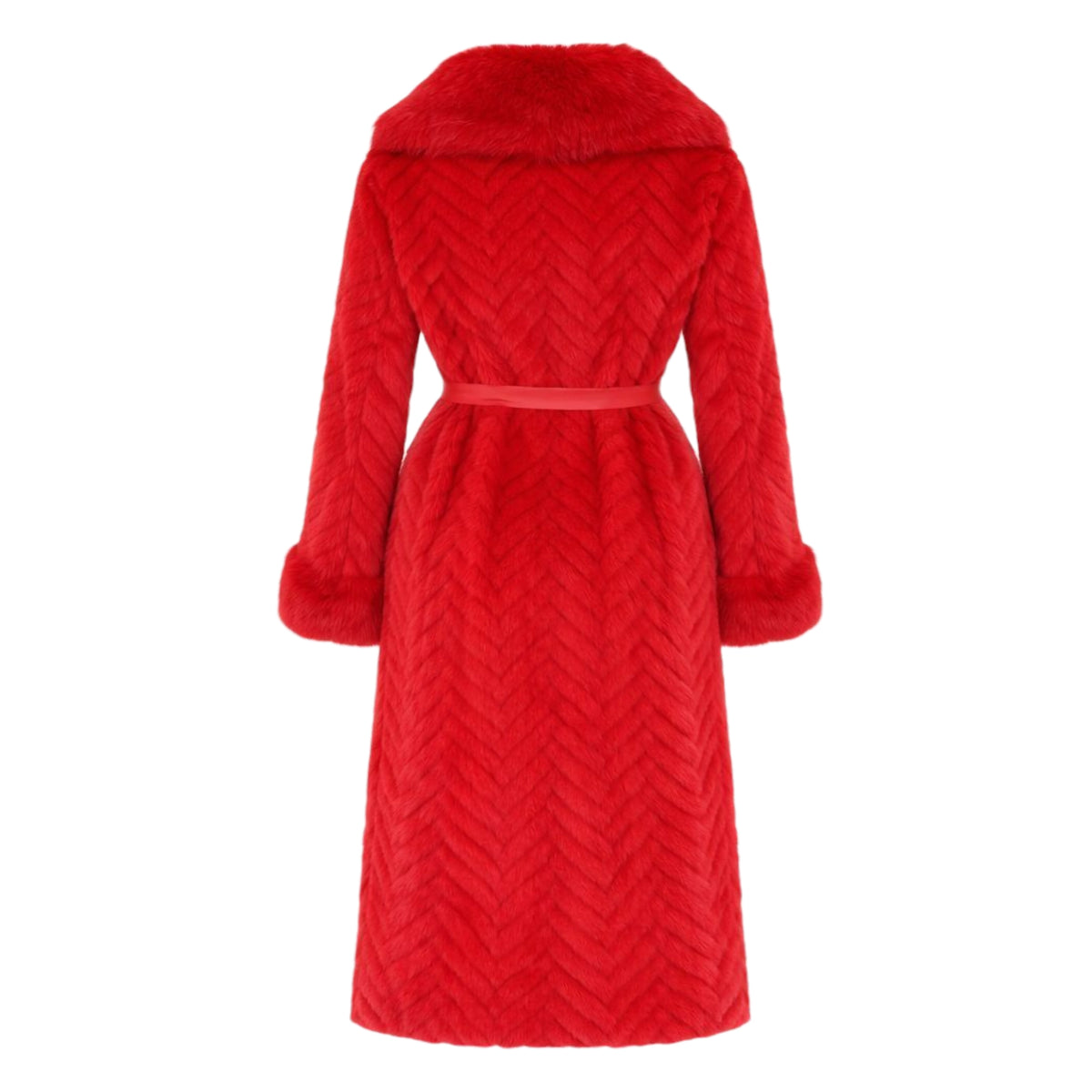 Mink Tails Trench Coat with Natural Fox Collar – Daniel's Leather