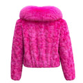 Women's Mink Bomber with Fox Collar