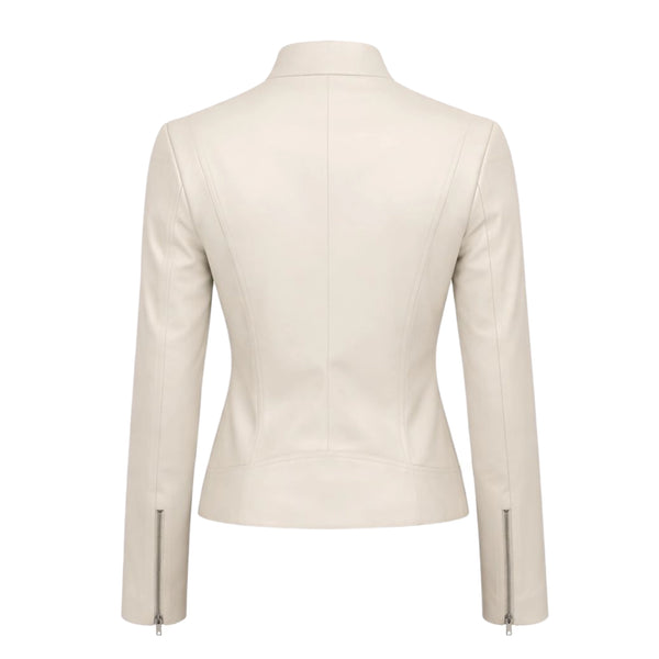 Lambskin Fitted Biker Jacket