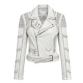 Studded Biker Leather with Collar Design