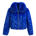 Women's Mink Bomber with Fox Collar