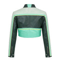 Cropped Leather Moto Jacket