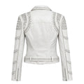 Studded Biker Leather with Collar Design