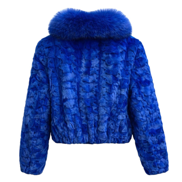 Women's Mink Bomber with Fox Collar