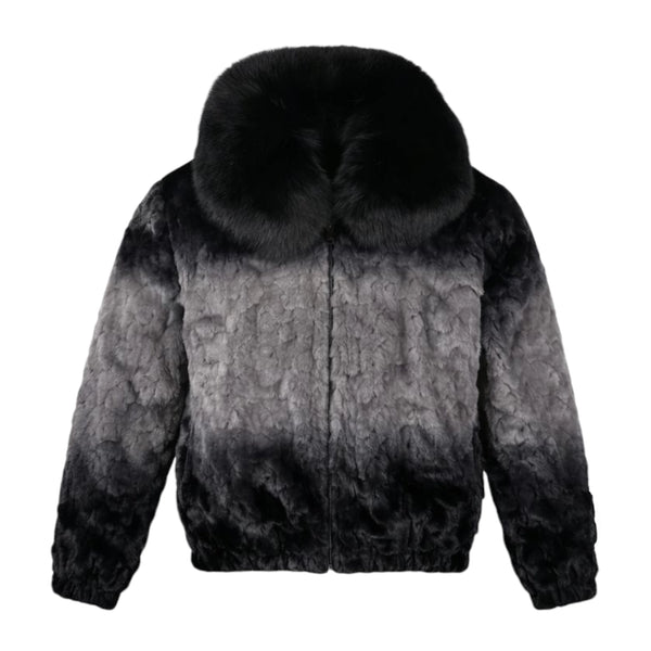 Women's Mink Bomber with Fox Collar
