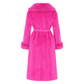 Mink Tails Trench Coat with Natural Fox Collar