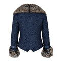 Crinkle Leather Jacket with Fox Fur Lining