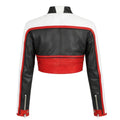 Cropped Leather Moto Jacket