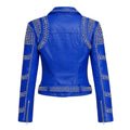 Studded Biker Leather with Collar Design