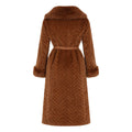 Mink Tails Trench Coat with Natural Fox Collar