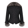 Crinkle Leather Jacket with Fox Fur Lining