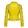 Studded Biker Leather with Collar Design