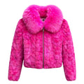 Women's Mink Bomber with Fox Collar