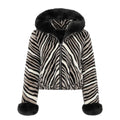 Simon Black and White Mink/Fox Combo