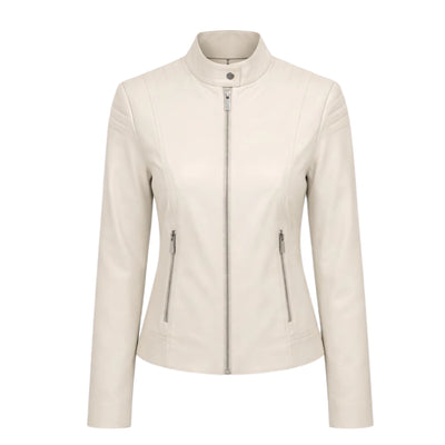 Lambskin Fitted Biker Jacket
