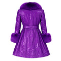 Shiny Leather Trench With Fox