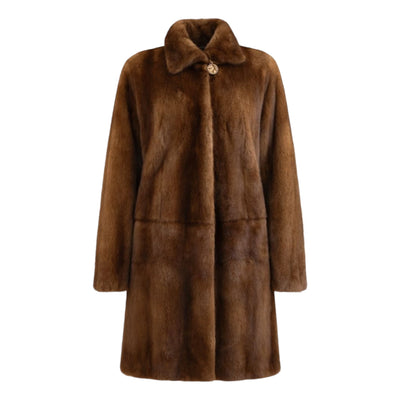 Structured Mink Overcoat