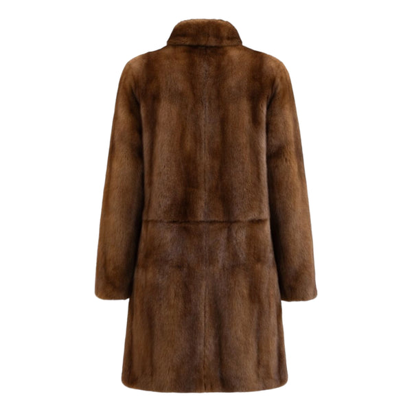 Structured Mink Overcoat