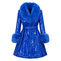 Shiny Leather Trench With Fox