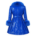 Shiny Leather Trench With Fox