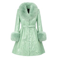 Shiny Leather Trench With Fox