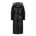 Women Full-Length Shearling with Fox Trim Hood