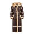 Women Full-Length Shearling with Fox Trim Hood