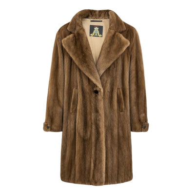 Brown Mink Trench Coat
