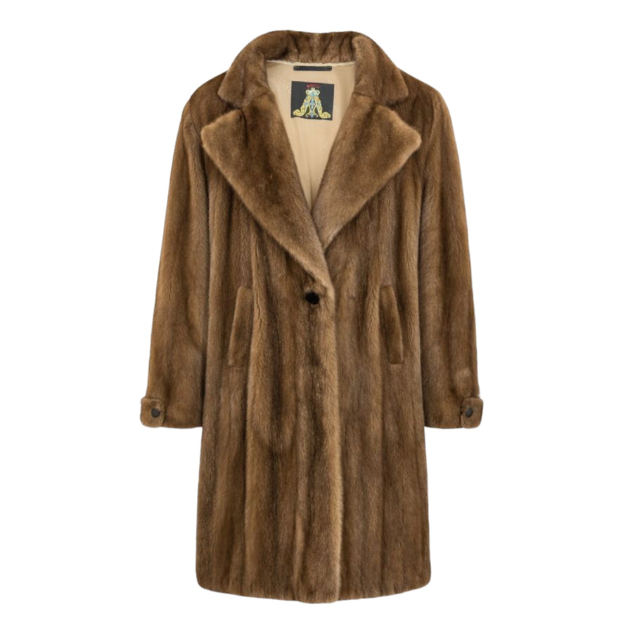 Brown Mink Trench Coat