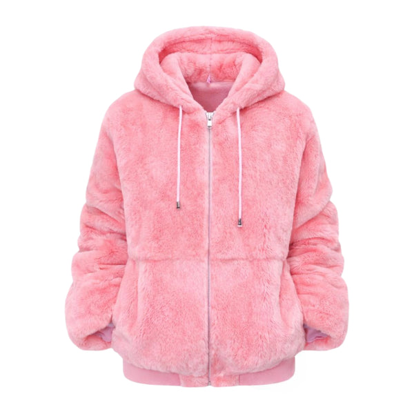 Pink Rabbit Fur Jacket