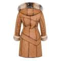 3/4 Cognac Shearling with Fox Fur