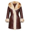 3/4 Brown Shearling with Fox Fur