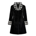 Mink Trench Coat with Chinchilla Collar