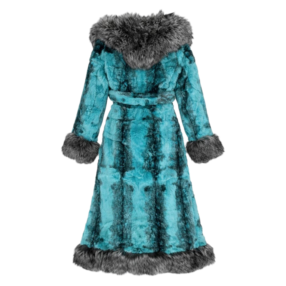 セール中✨【超希少✨】カシミヤ100% ロシアンリス リアルファー ロングコート Long Rabbit Coat with Fox Trimming – Daniel's Leather