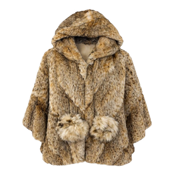 Cat Lynx Cape Designed Jacket With Hood