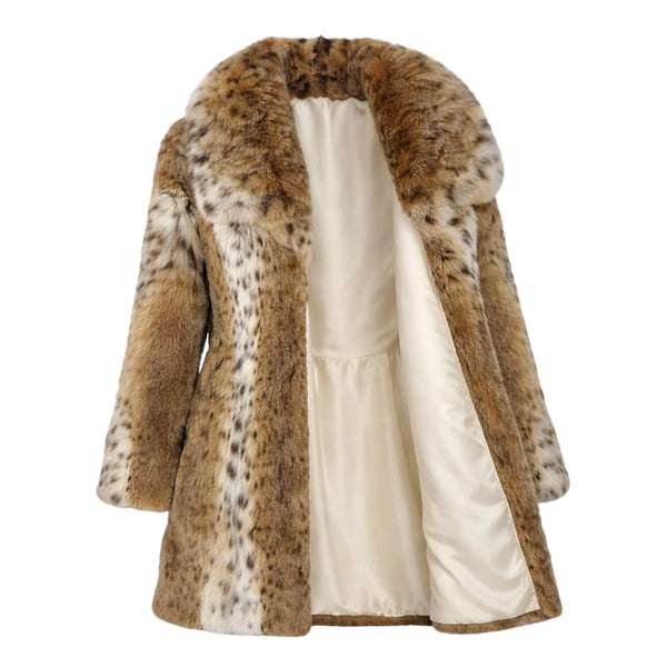 Lynx Trench Coat with Collar
