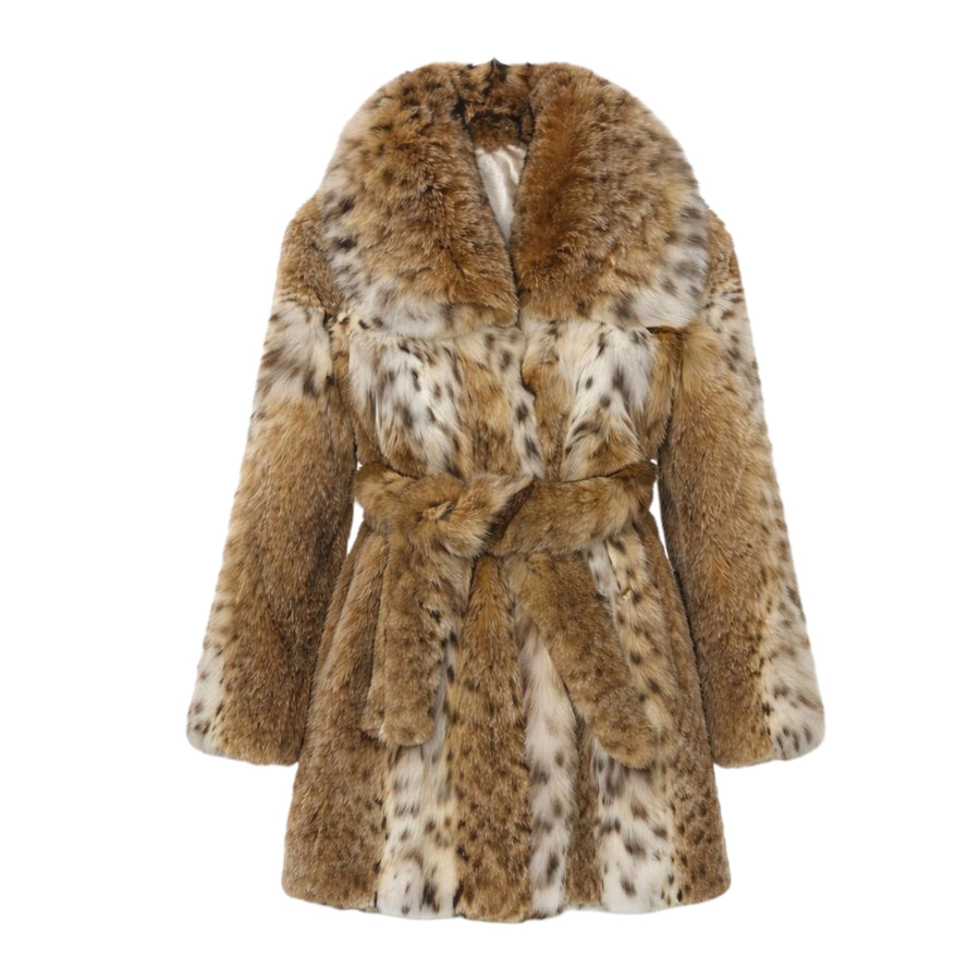 Lynx Trench Coat with Collar