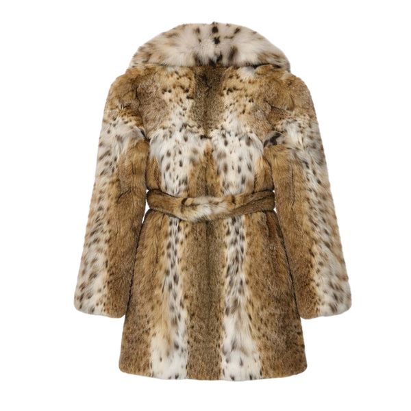 Lynx Trench Coat with Collar