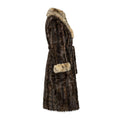 Long Trench Coat with Section Mink and Lynx Trimming