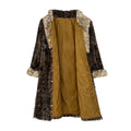 Long Trench Coat with Section Mink and Lynx Trimming