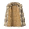 Layered Lynx Coat with Hood