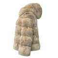 Layered Lynx Coat with Hood