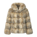 Layered Lynx Coat with Hood