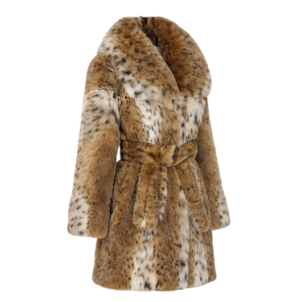 Lynx Trench Coat with Collar