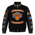 New York Knicks 2026 NBA Champions Wool & Leather Jacket (Pre-Order)