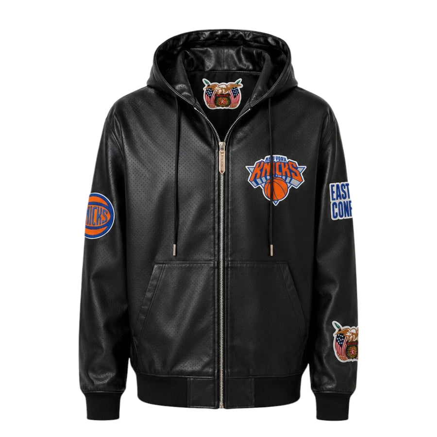 New York Knicks Vegan Zip-Up Hooded Jacket